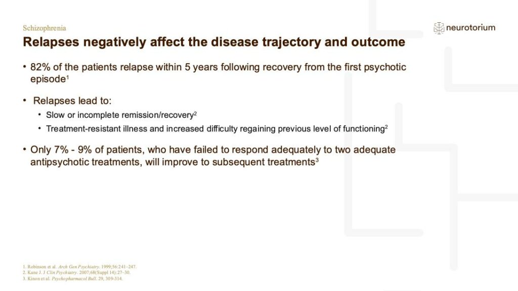 Relapses negatively affect the disease trajectory and outcome 